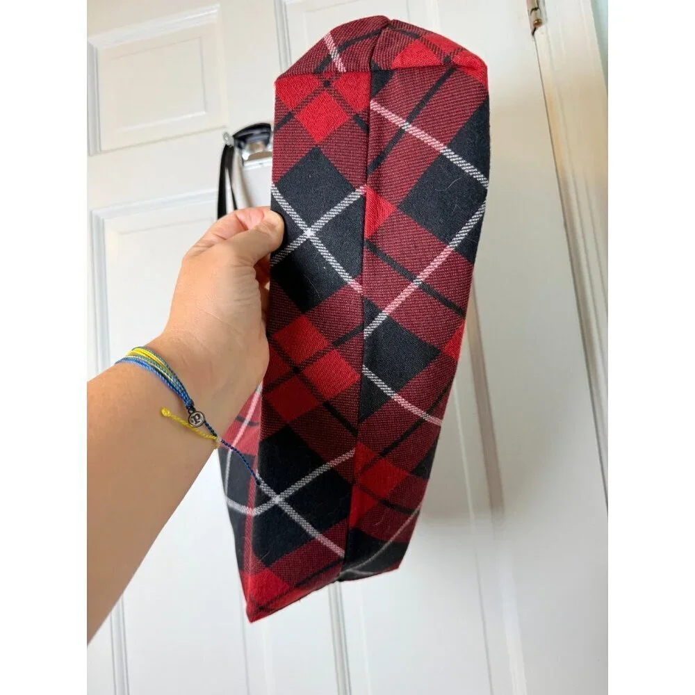 Victoria’s Secret Red & Black Tartan Plaid Tote Bag - Retired EUC